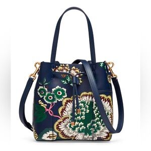 Tory Burch Navy Floral Bag